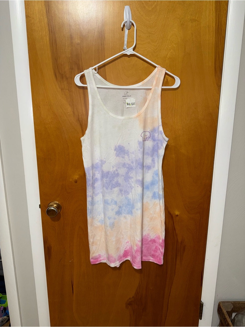 ivory ella Pastel Tie-Dye Mini Dress